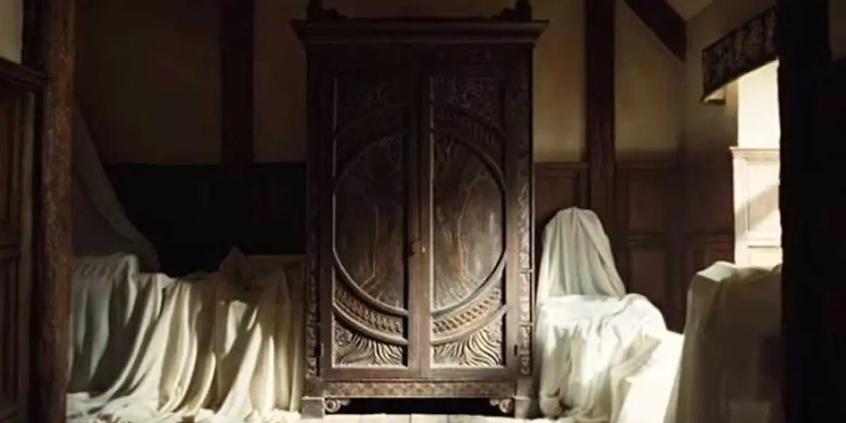 The Wardrobe made of wood from Narnia in Narnia The Magician's Nephew