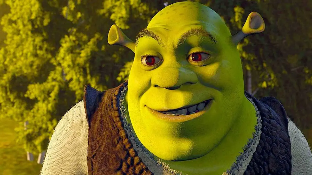 Shrek smiles at Fiona in Shrek