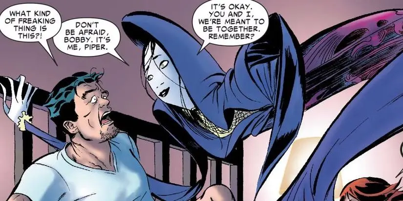 Paper Doll approaches Bobby Carr in Marvel Comics