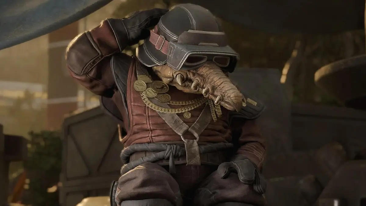 Biddy Blas looking bashful in Star Wars: Galactic Racer.