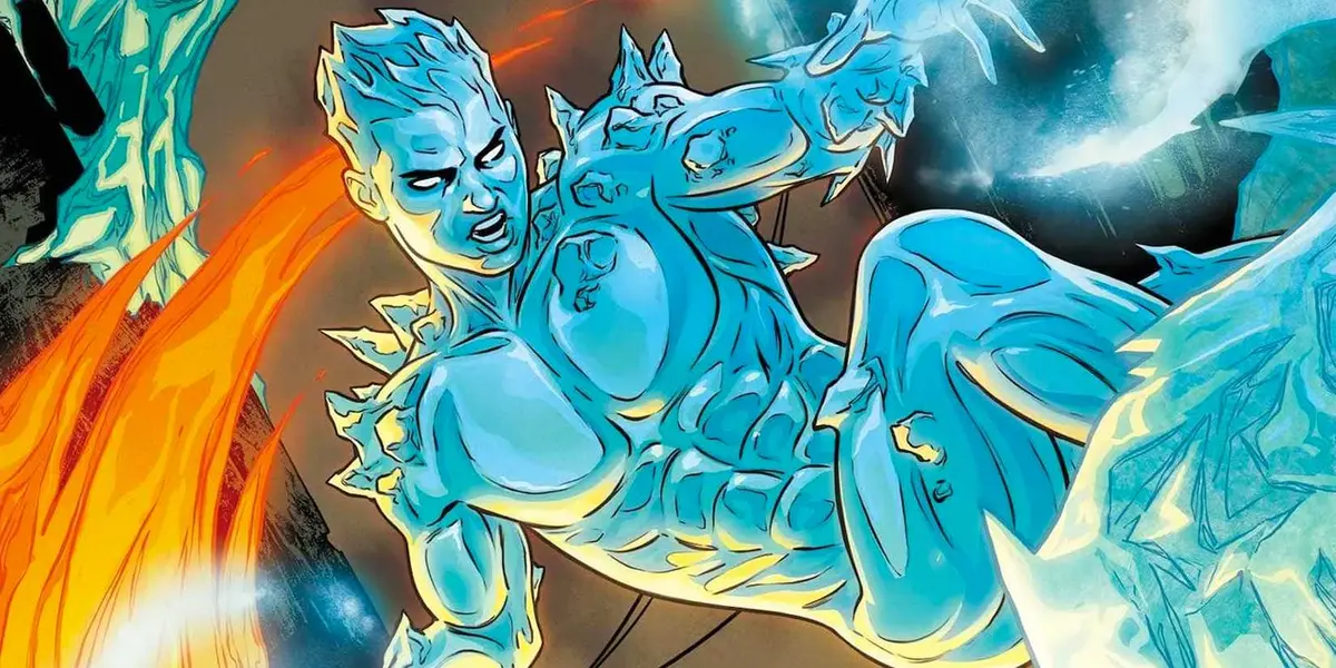Bobby Drake's Iceman fighting in Marvel Comics