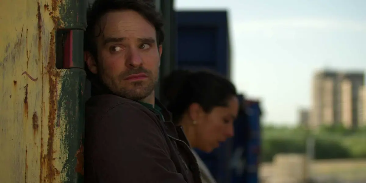 Adam in a shipping yard in Netflix's Treason.