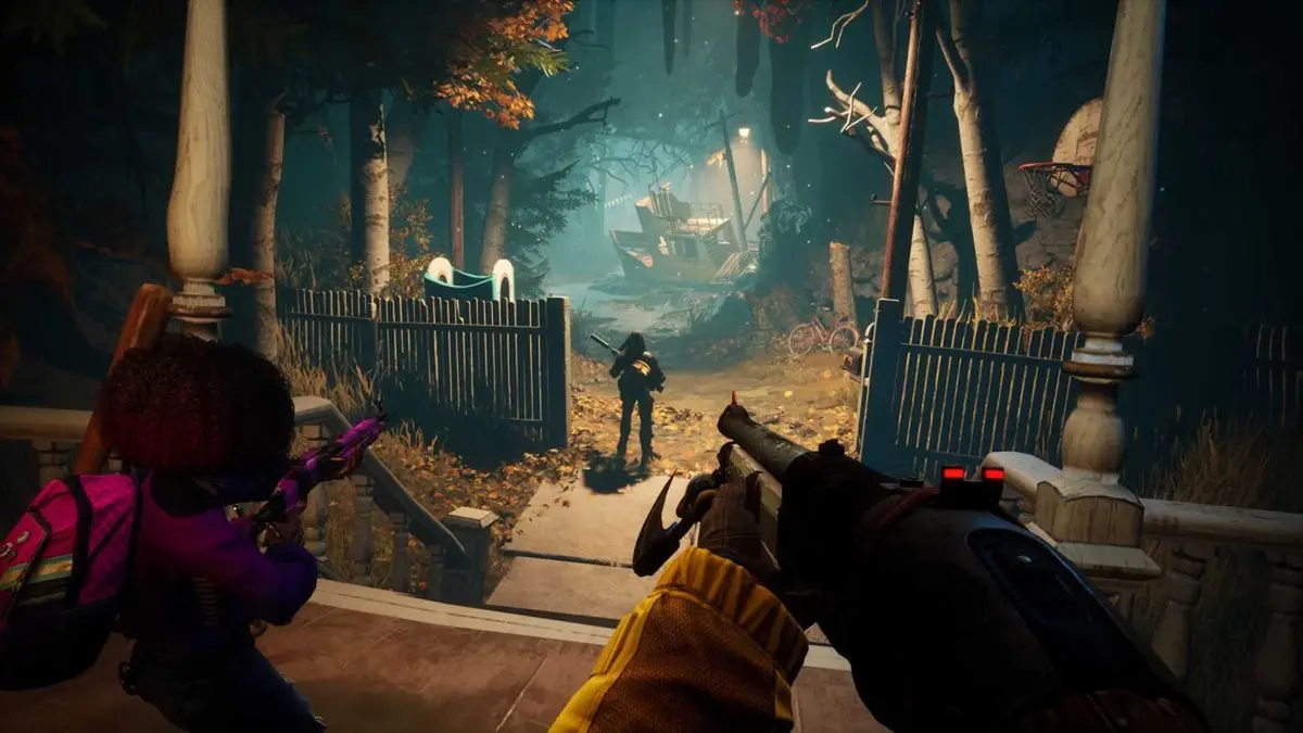 Exploring the forest in Redfall (2023)
