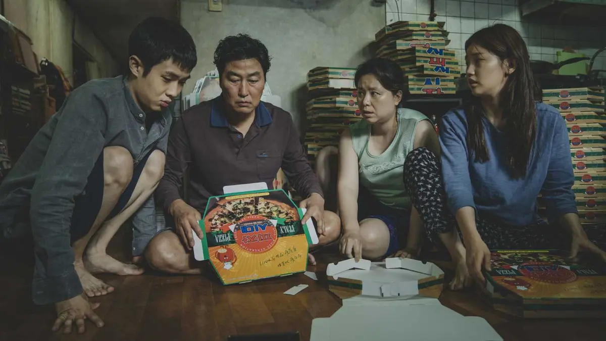 The cast of Parasite