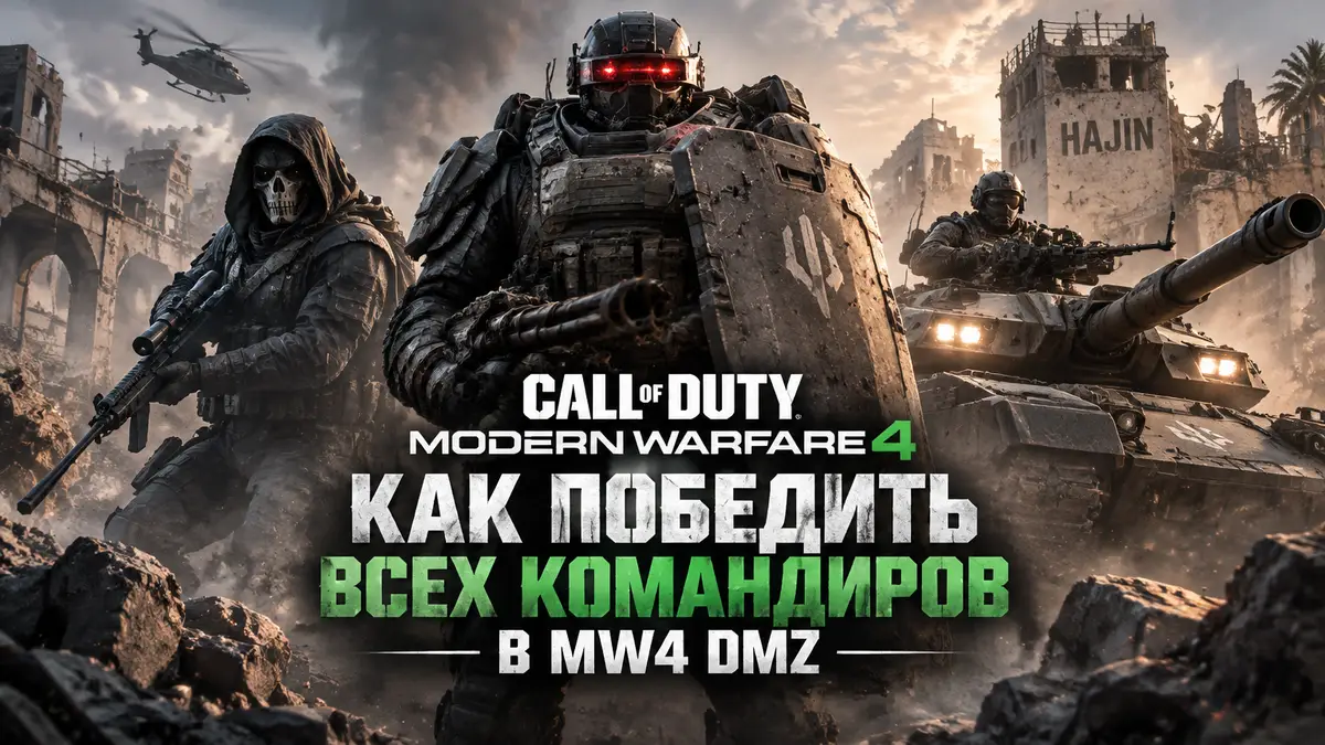 Бронированные командиры и техника на руинах локации Hajin в Call of Duty Modern Warfare 4