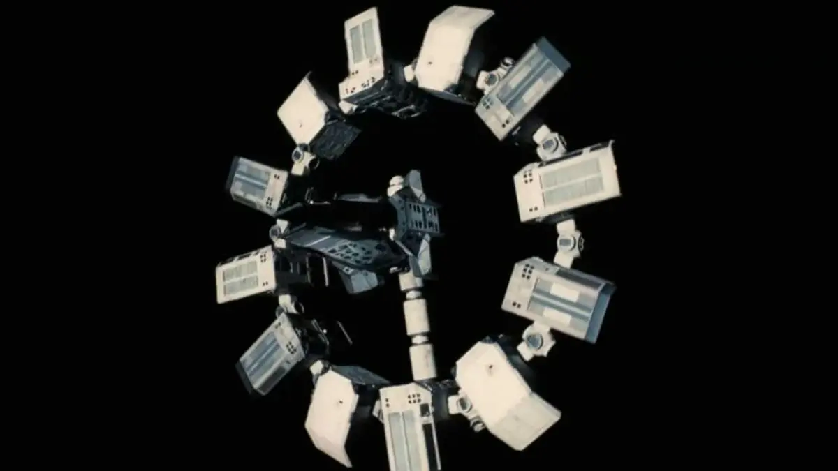 Docked spaceship from Christopher Nolan's Interstellar