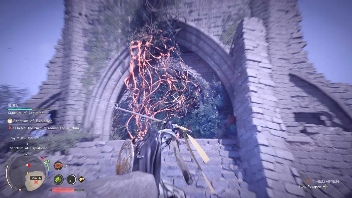 The Sanctum Of Expiation Puzzle First Cube Entrance in Crimson Desert.