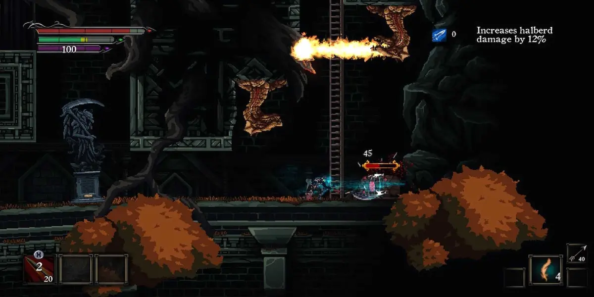 Fighting enemies in Death's Gambit Afterlife