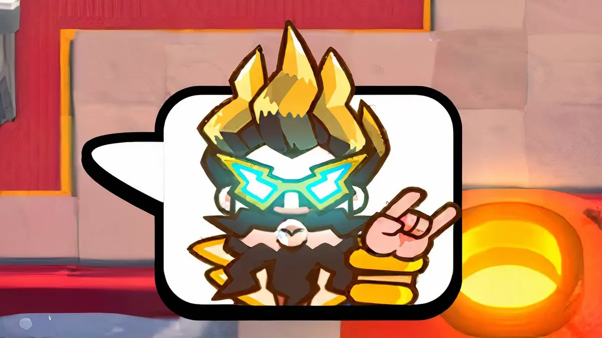 free hero electric wizard emote clash royale