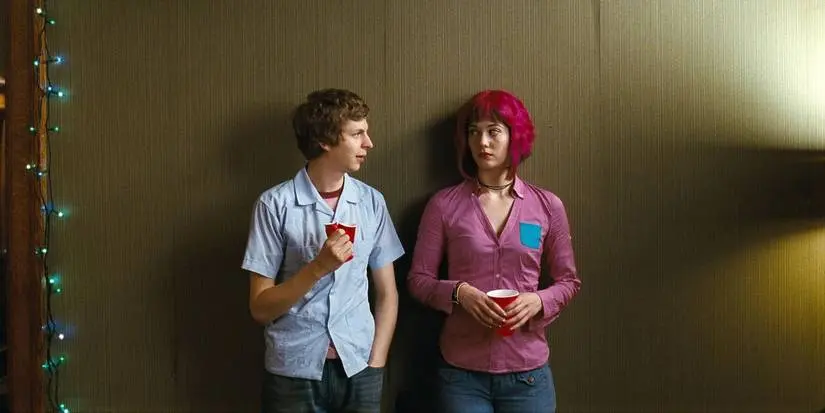 Michael Cera as Scott Pilgrim and Mary Elizabeth Winstead as Ramona Flowers from Scott Pilgrim vs. The World