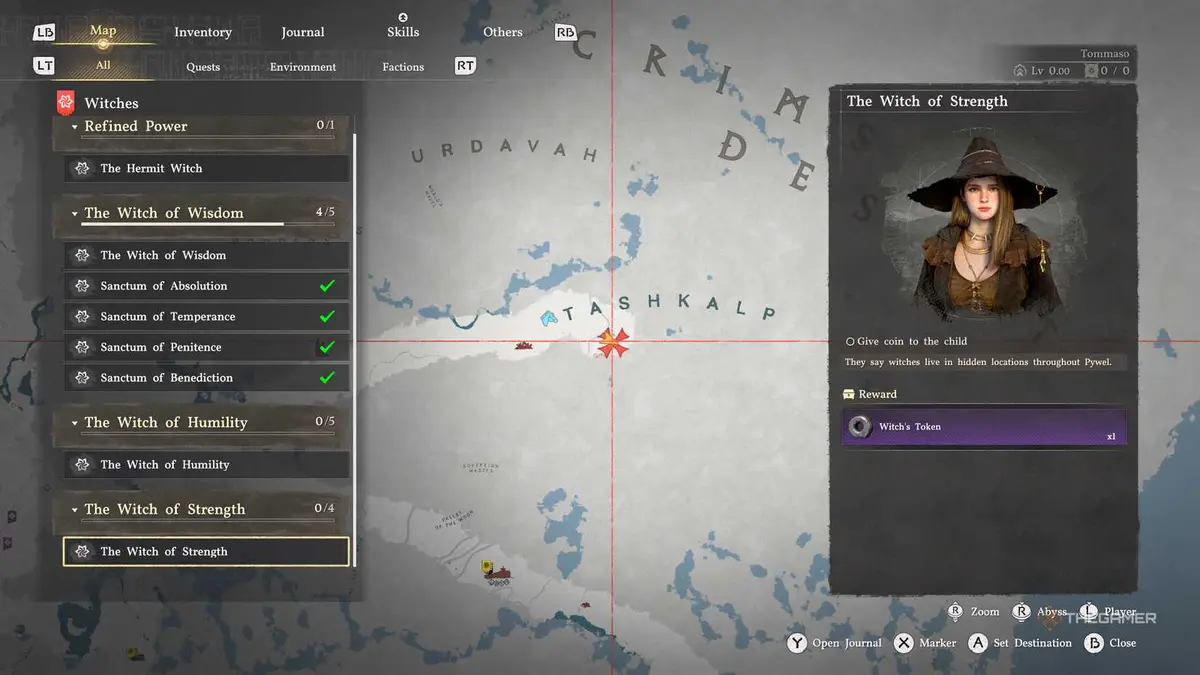 The Kuku Rishi's Boots Child On Map in Crimson Desert.