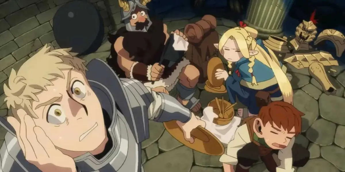 Laios Touden and his party in Delicious in Dungeon