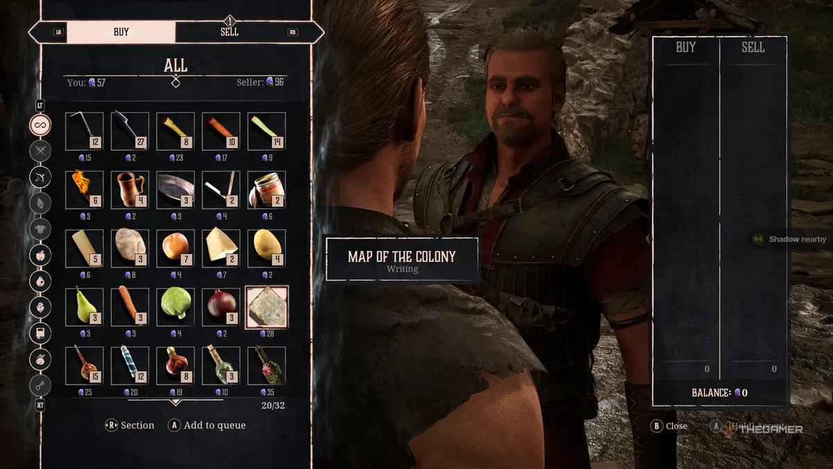 Gothic 1 Remake Mordrag wares for sale.