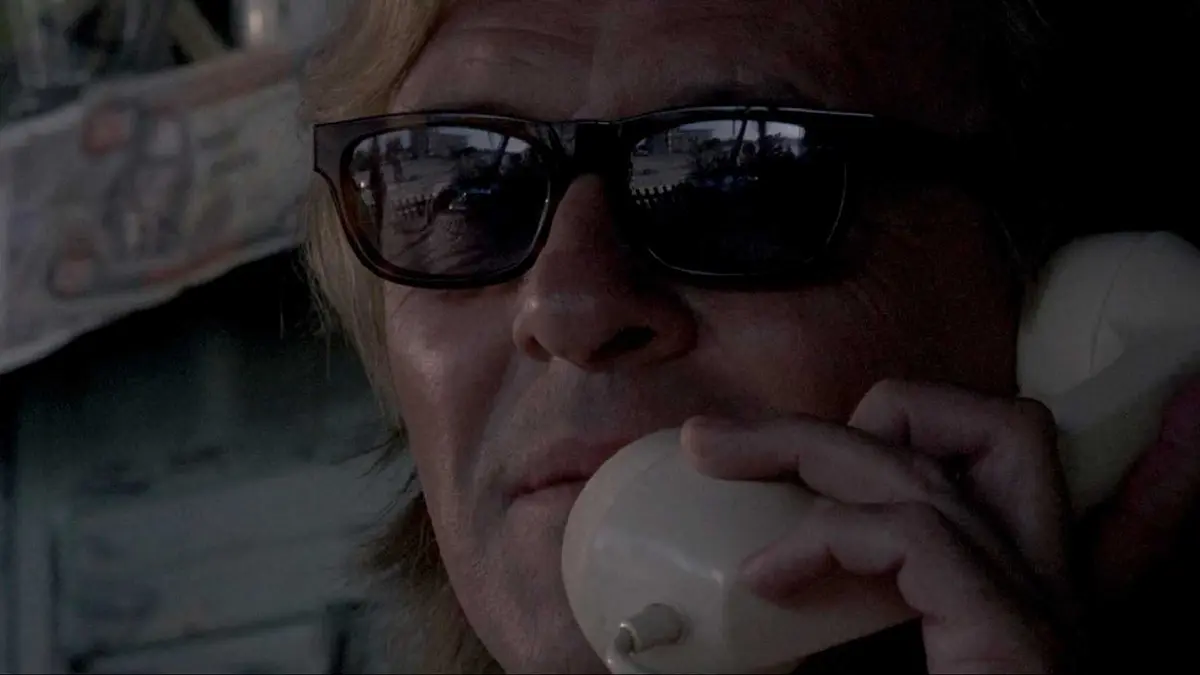Anthony Hopkins as Hannibal Lecter on the phone at the end of The Silence of the Lambs