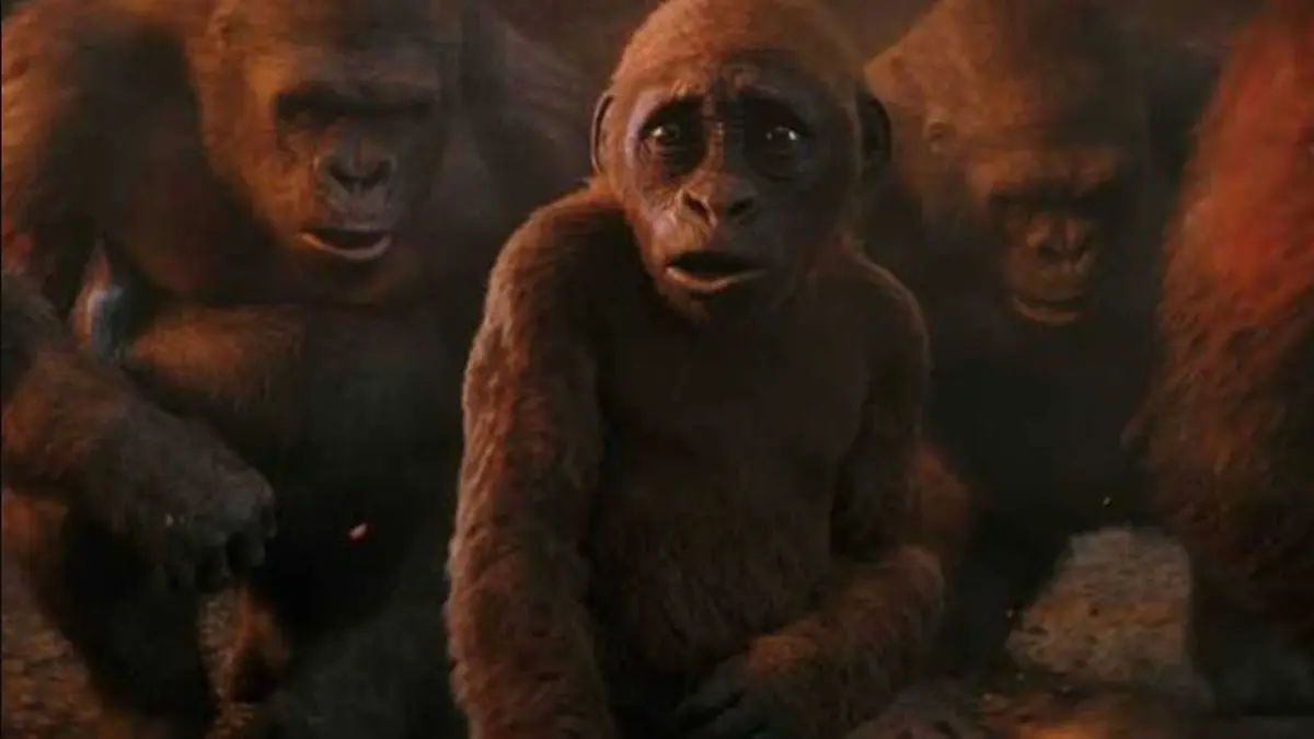 Suko looks on in fear during a Monsterverse sequence
