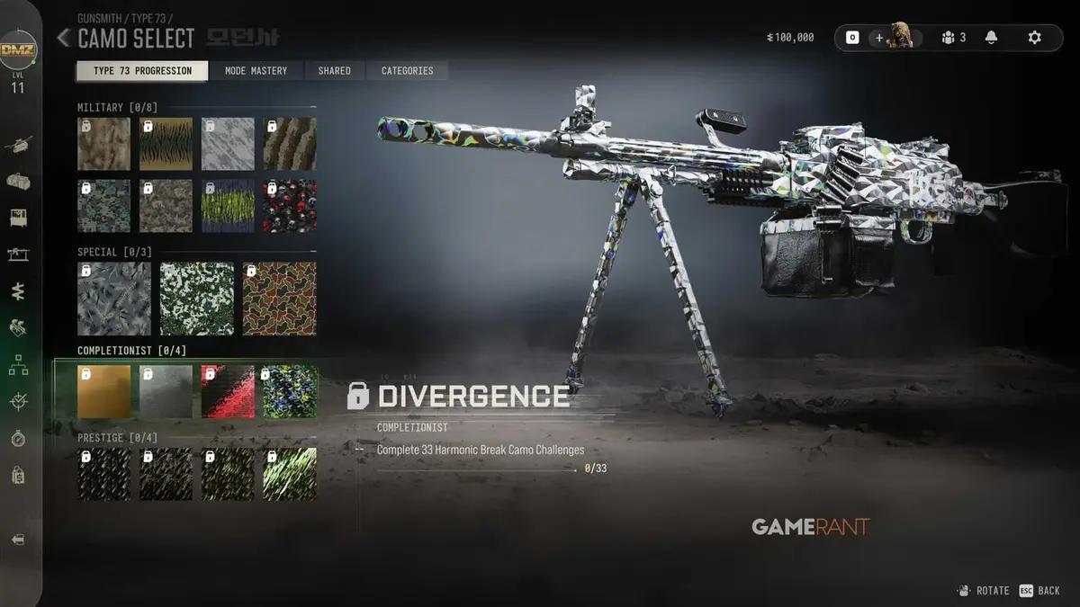 Divergence Camo - MW4