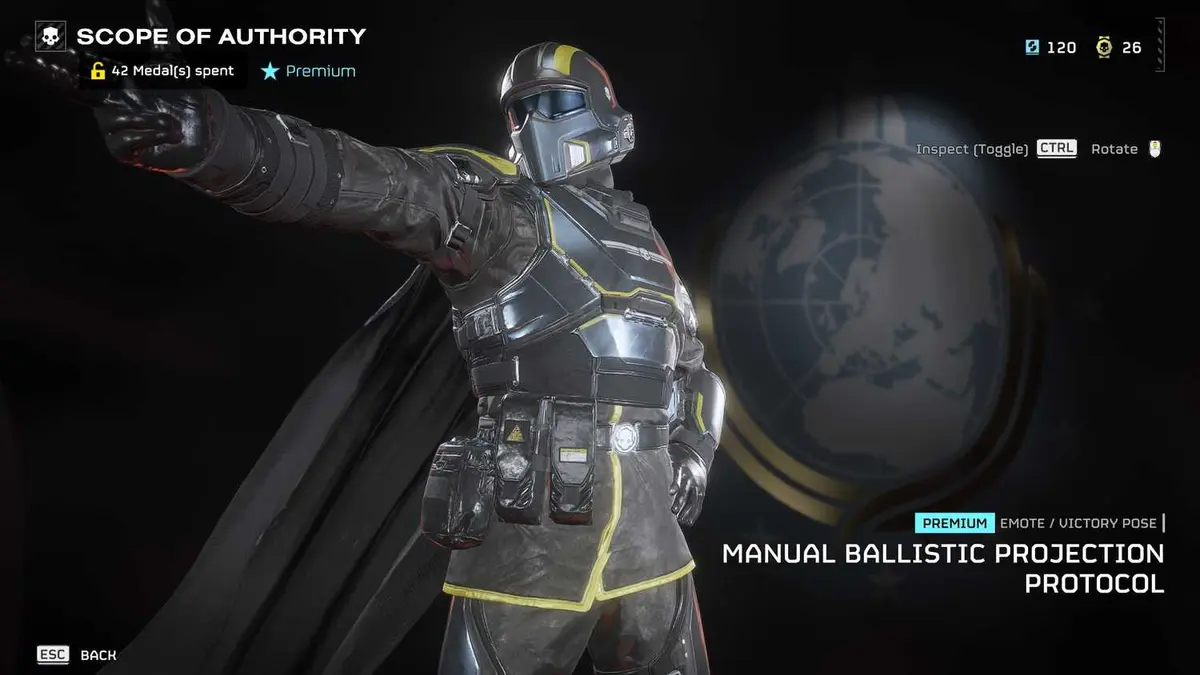 HD2 Manual Ballistic Projection Protocol