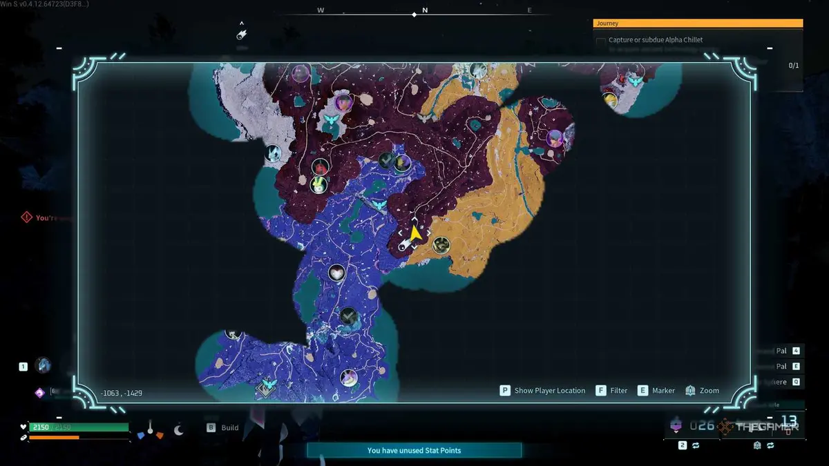 Hexolite Quartz location in Scorched Hill is shown in Palworld.