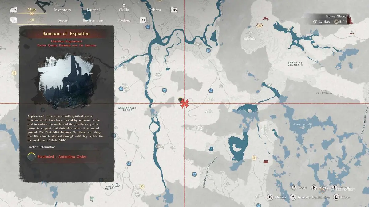 The Sanctum Of Expiation Puzzle On Map in Crimson Desert.