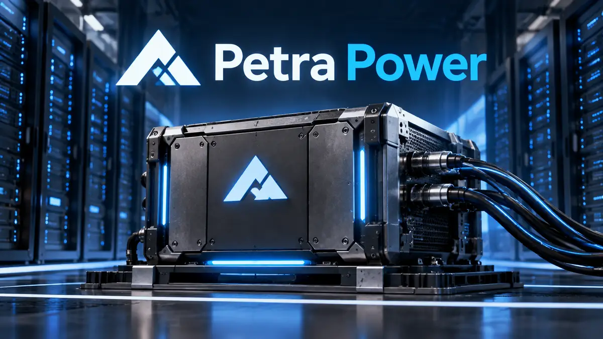 Инновационный энергетический модуль стартапа Petra Power рядом с серверными стойками