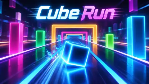 Cube Run: неоновый раннер с управлением одним пальцем