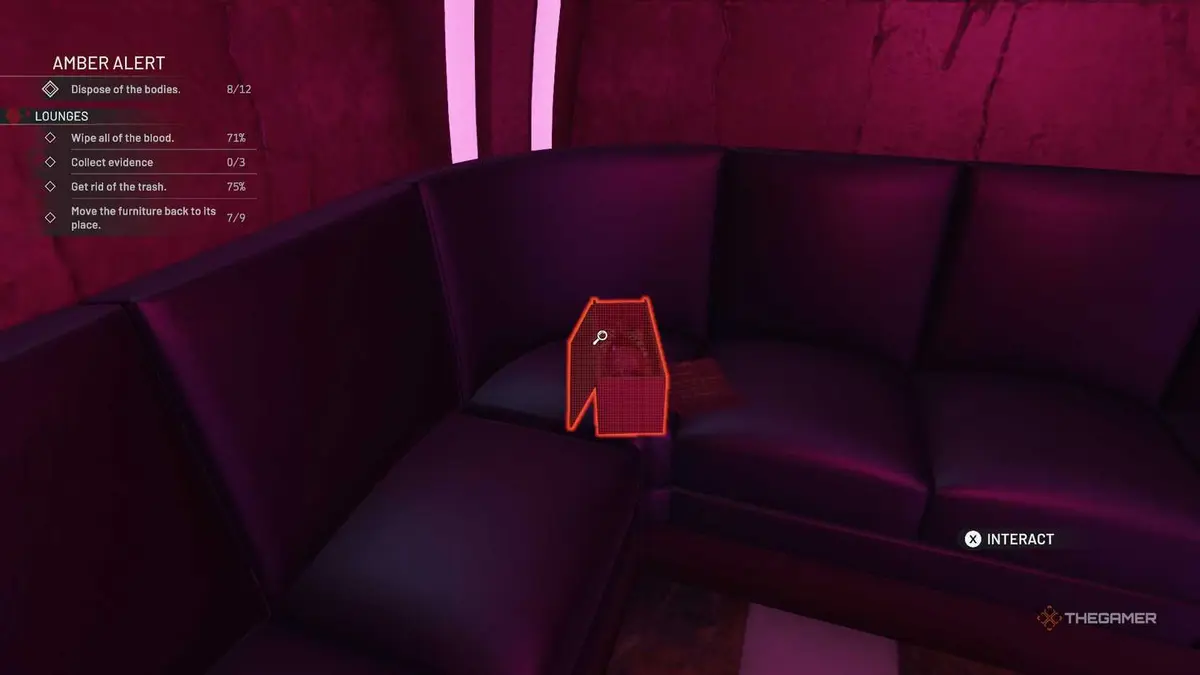 Crime Scene Cleaner evidence on the seats.