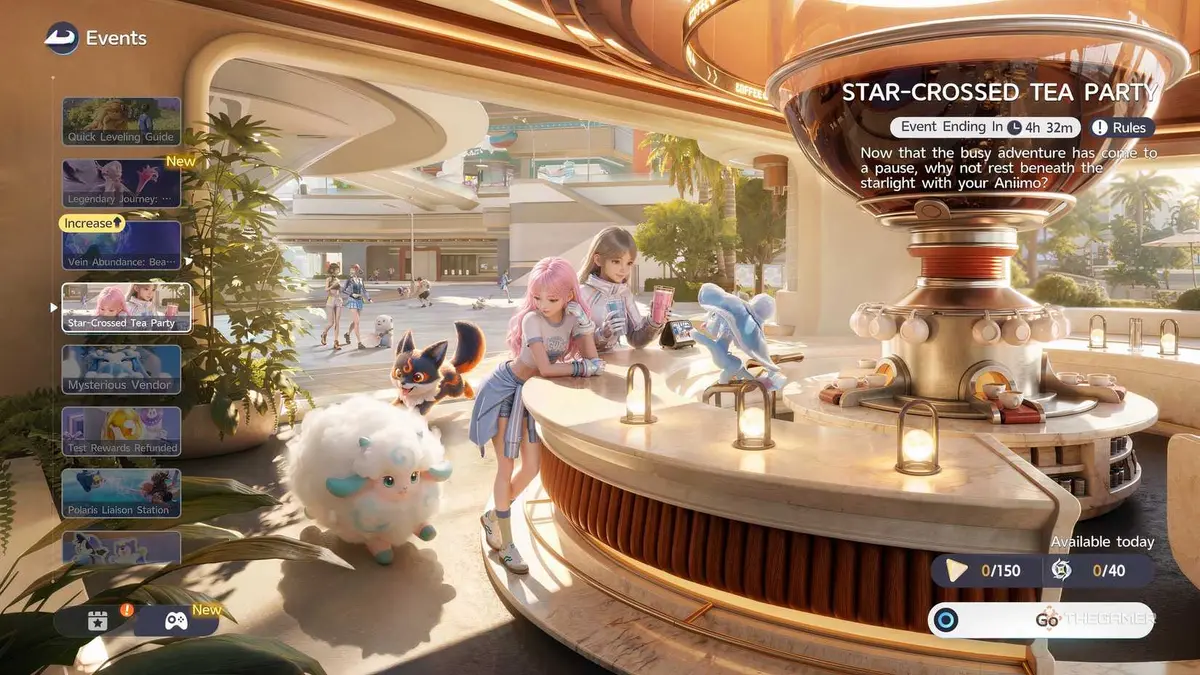 An image of the Star Crossed Tea Party Event in Aniimo.