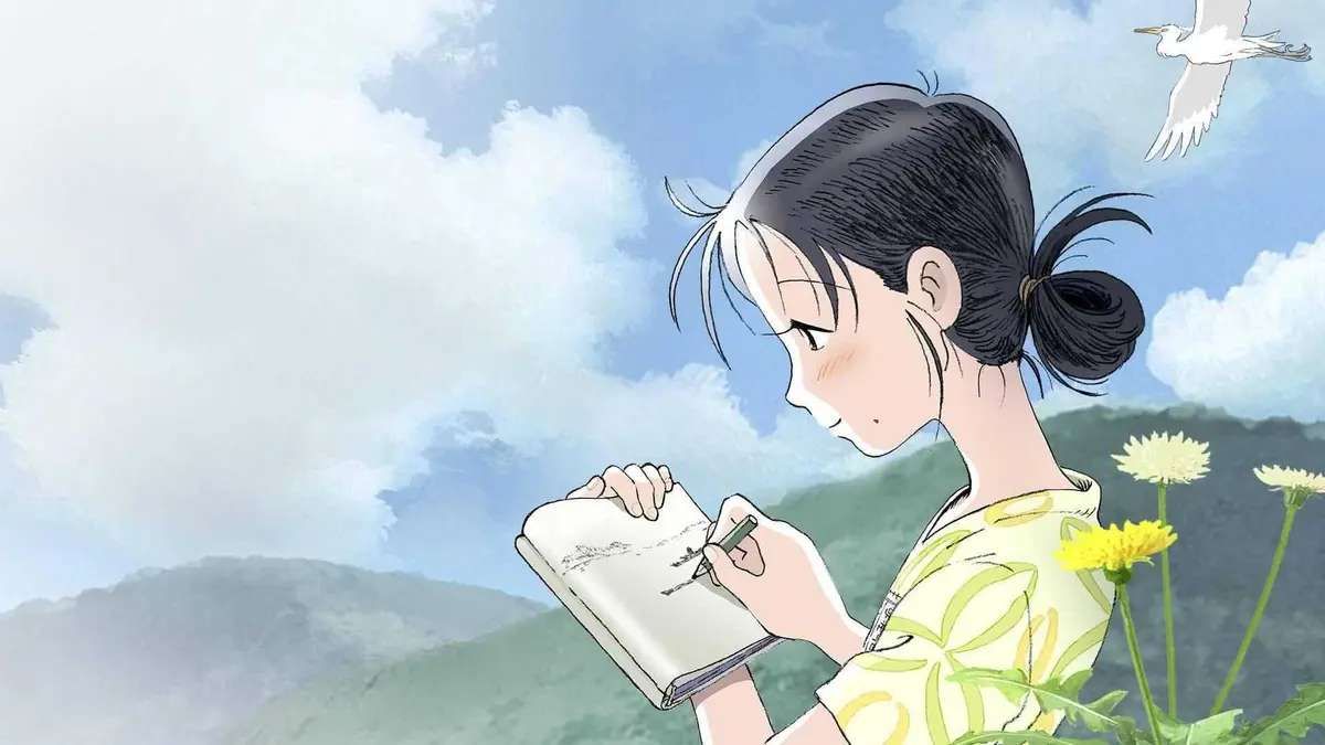 Suzu Hojo drawing in her notebook In This Corner of the World