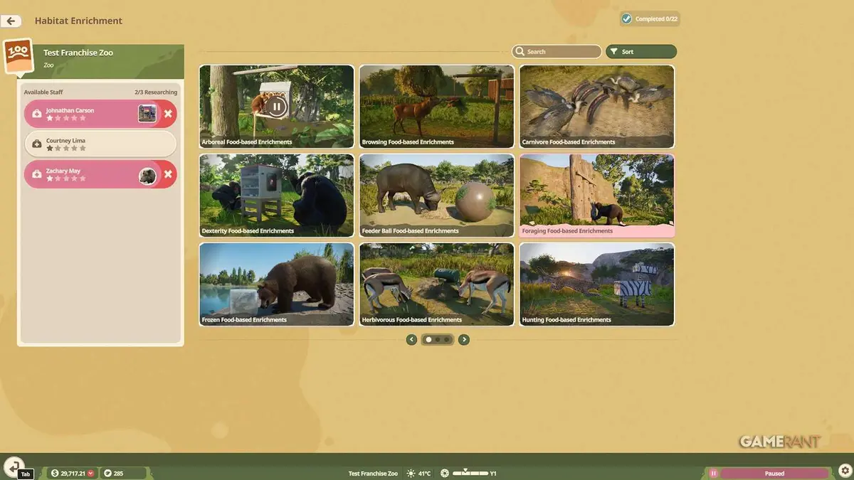 Planet Zoo 2 - Research - Habitat Enrichment