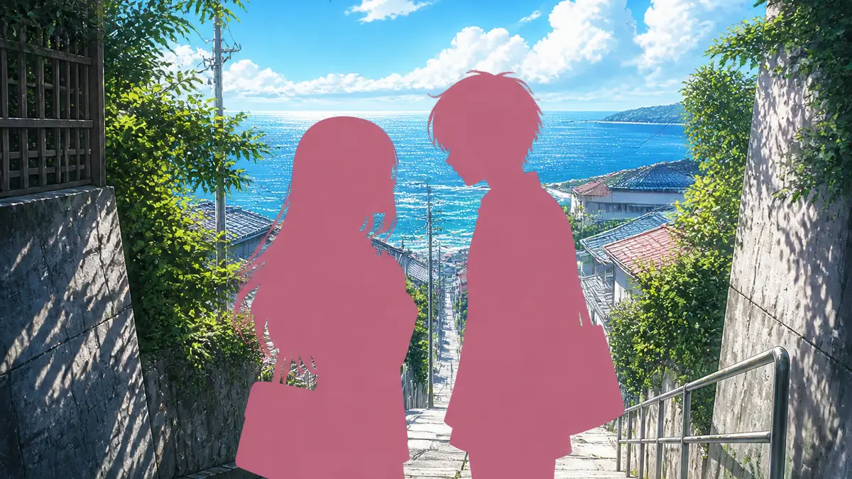 Постер аниме Kininatteru Hito ga Otoko ja Nakatta с главными героями истории