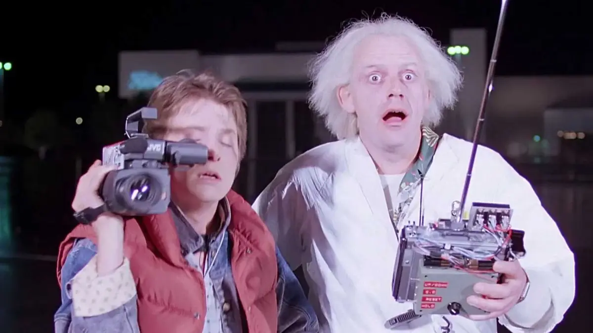 Marty and Doc in Back to the Future