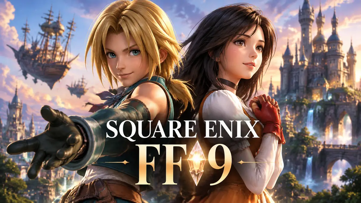 Зидан и принцесса Гарнет из культовой игры Final Fantasy 9 на фоне волшебного мира