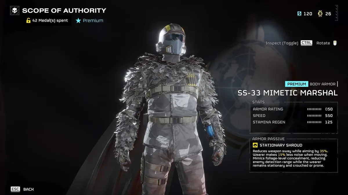 HD2 Mimetic Marshall Armor