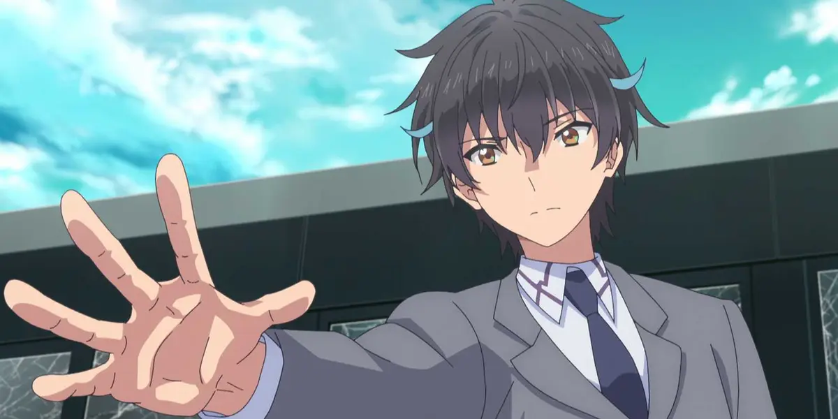 Yogiri raises his hand and activates his Instant Death ability in the Instant Death anime.