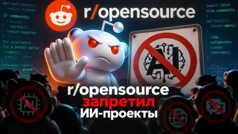 r/opensource запретил ИИ-проекты и неанглоязычных участников