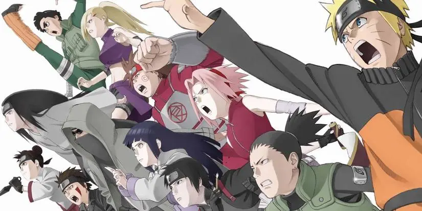 Naruto and friends about to fight together from Naruto Shippūden the Movie: The Will of Fire poster.