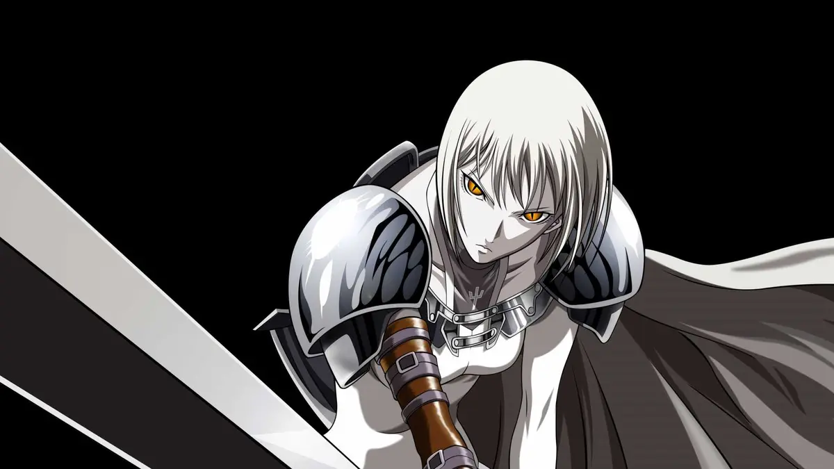 Claymore's Clare bringing down her sword