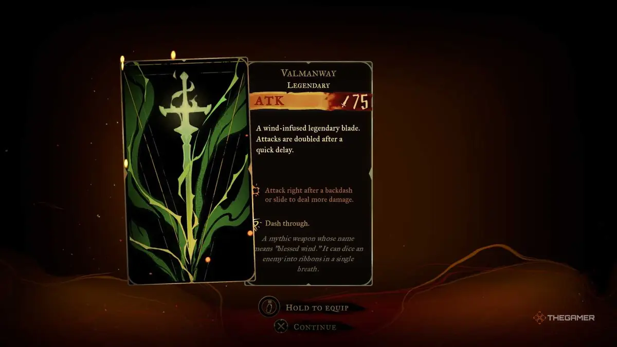 Unlocking the Valmanway weapon in Castlevania: Belmont's Curse.