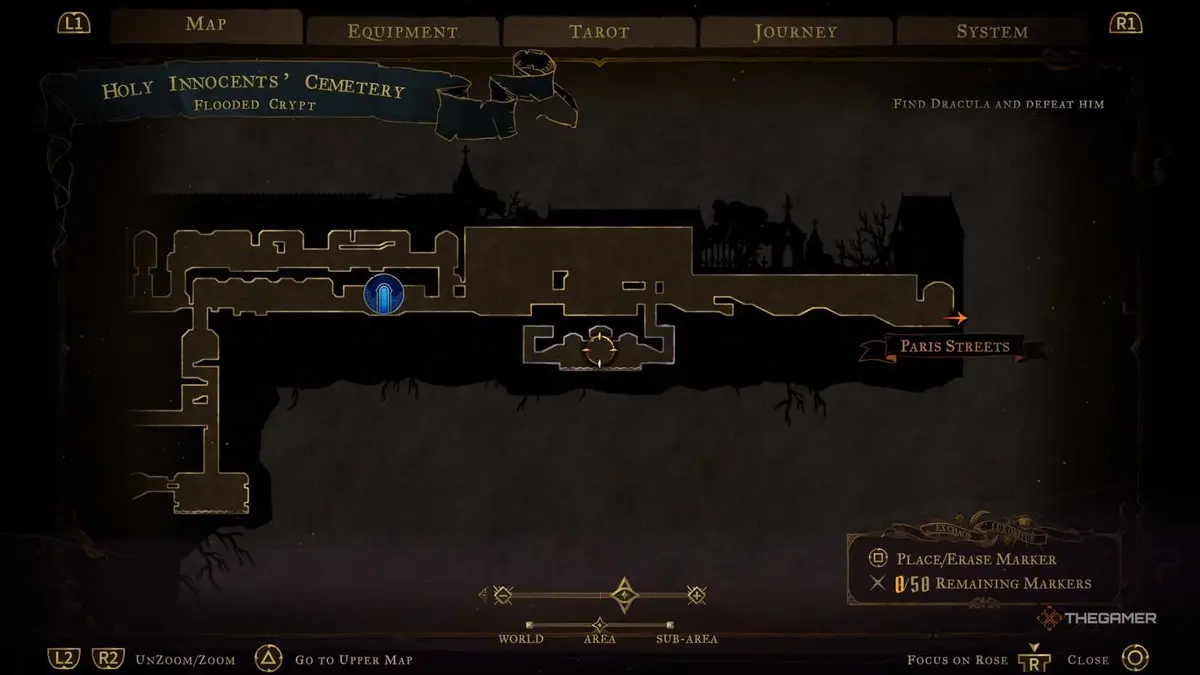 The location of the Almace and Hauteclaire weapon in Castlevania Belmont’s Curse.