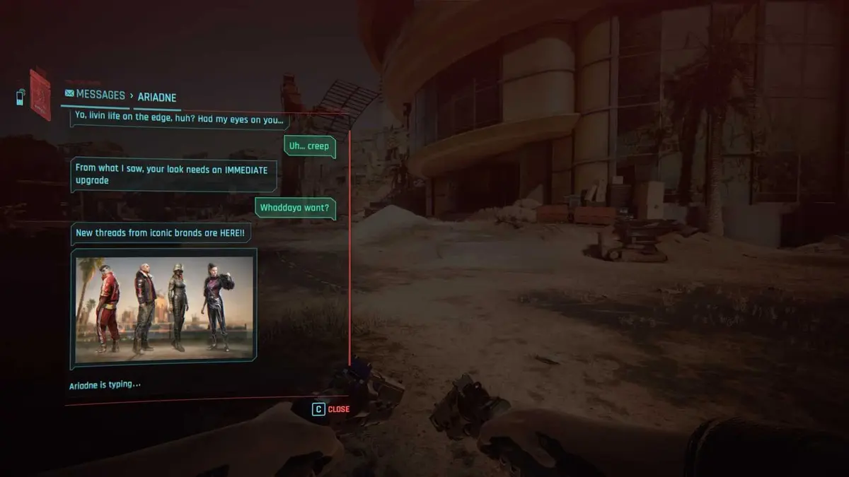 Cyberpunk 2077 Ariadne Message 1