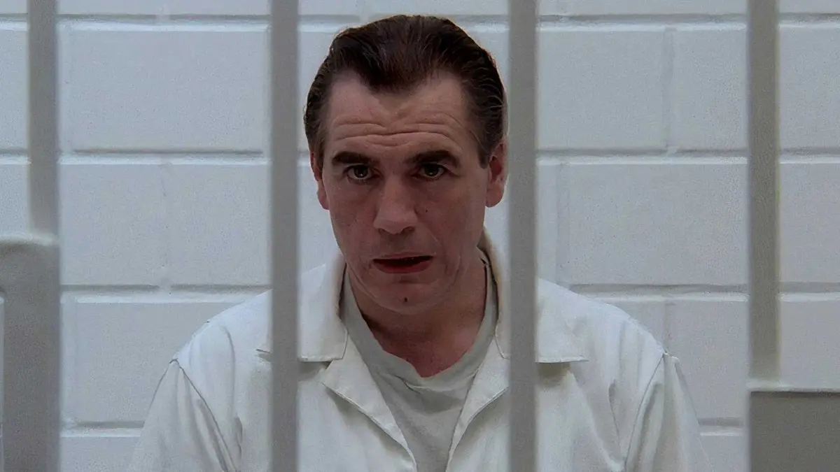 Brian Cox as Dr. Hannibal Lecktor in his cell in Manhunter
