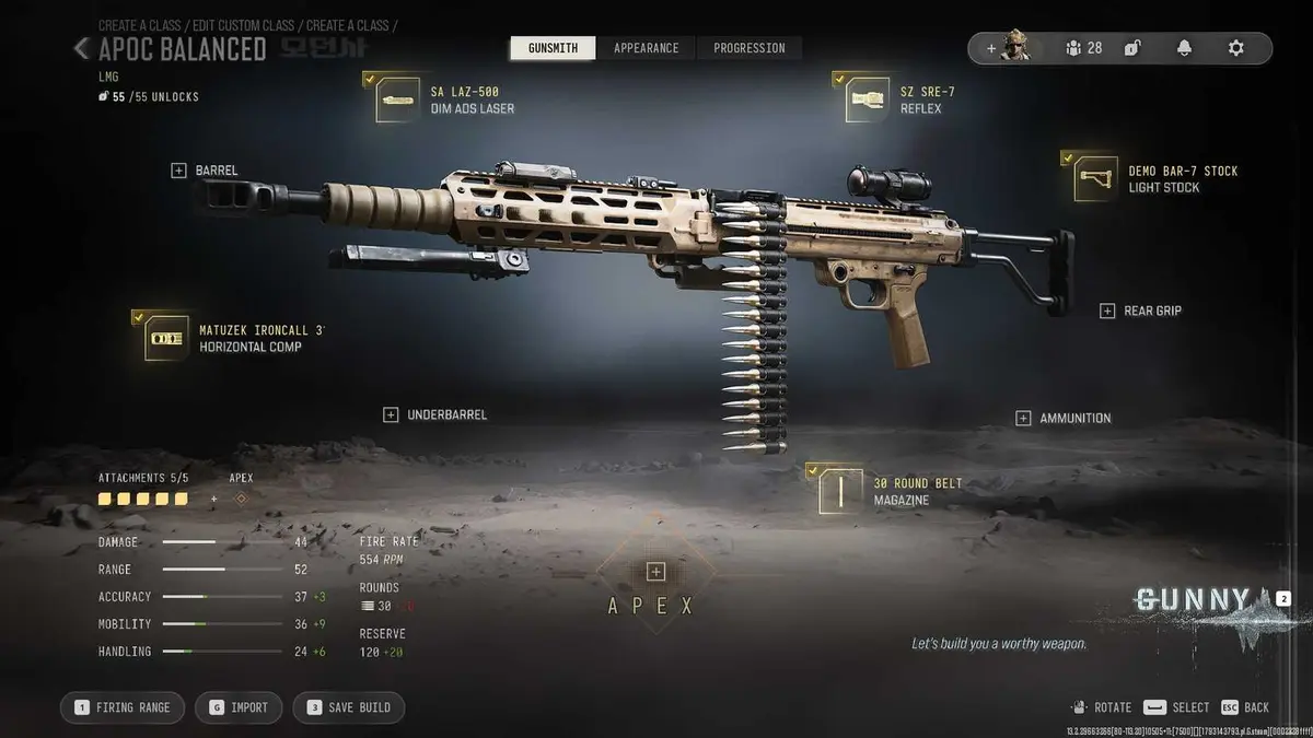 COD MW4 APOC balanced build