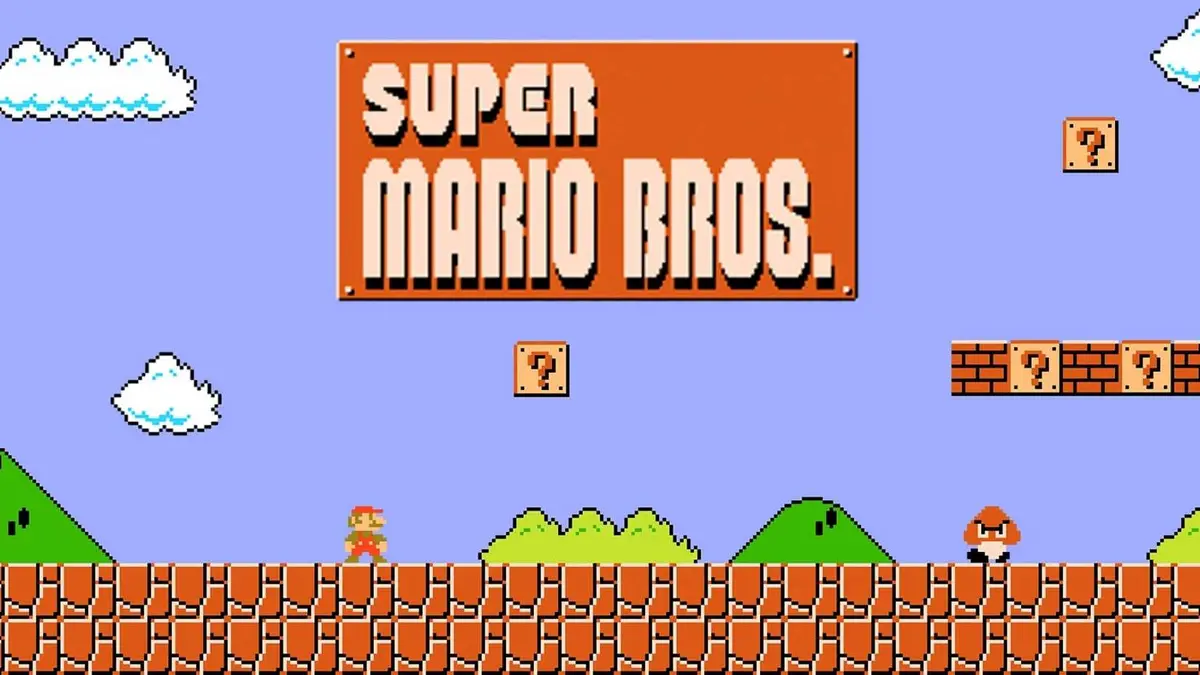 Super Mario Bros NES title screen