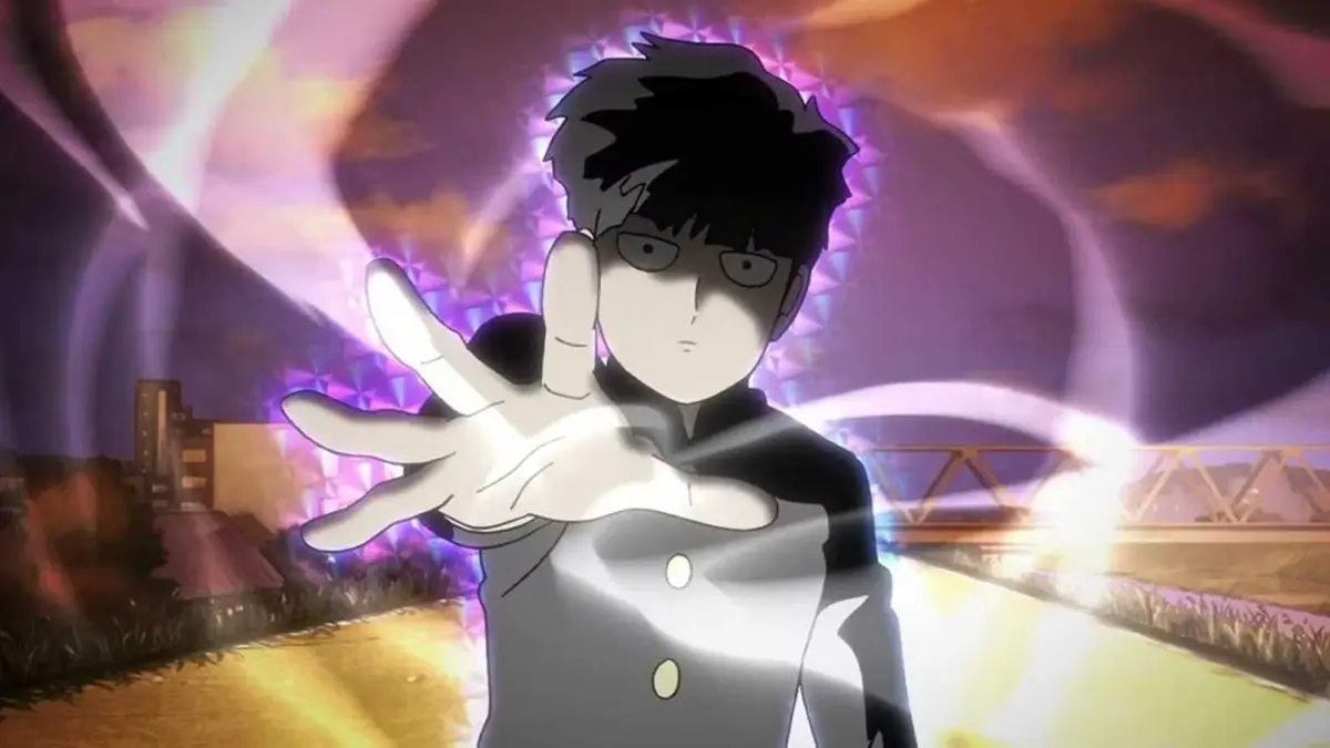 Mob using his psychic powers in the Mob Psycho 100.