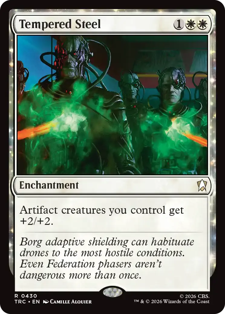 Temptered Steel MTG card Star Trek.