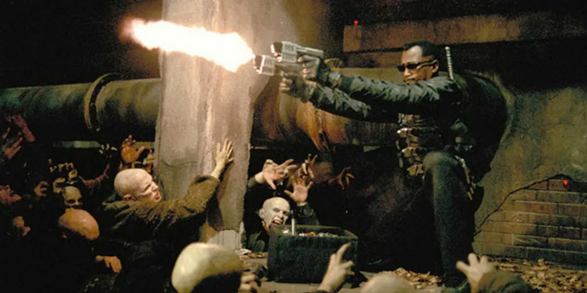 Wesley Snipes fighting vampires in Blade II