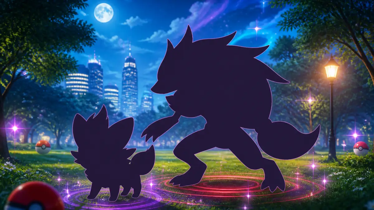 Покемон Зоруа и Зороарк в мобильной игре Pokémon Go во время Дня сообщества