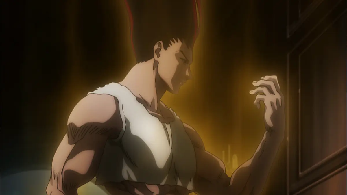 Adult Gon prepares himself in Hunter x Hunter