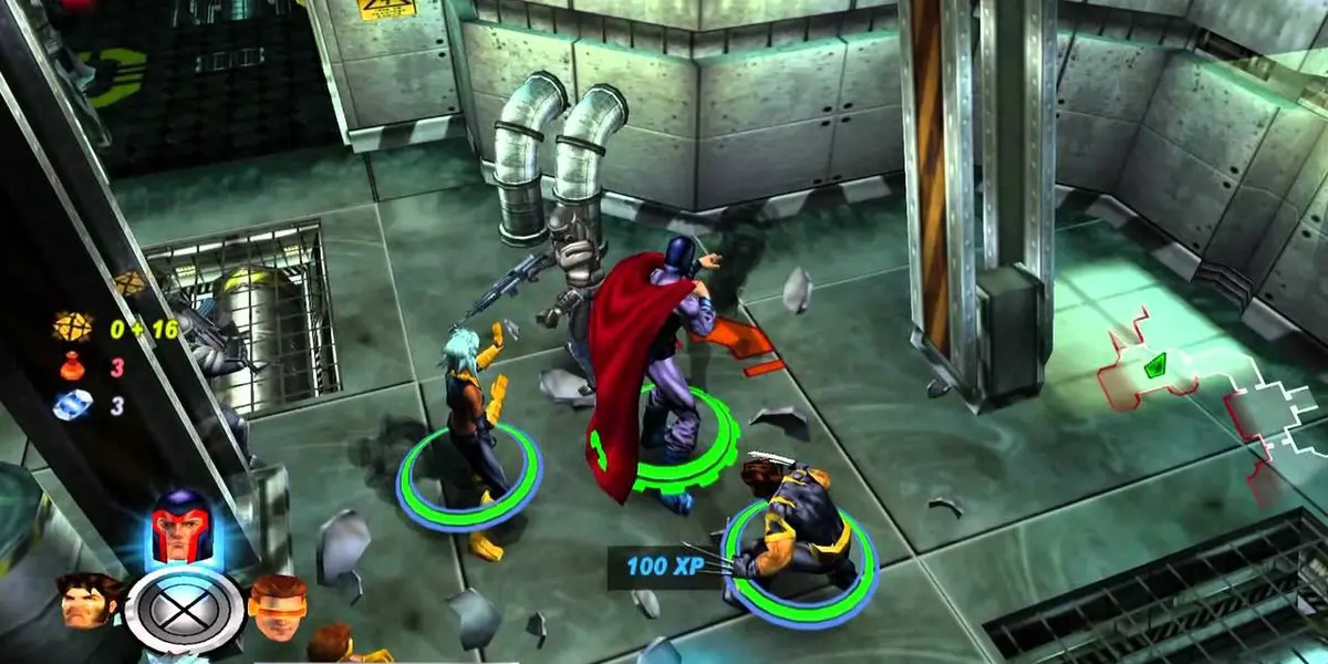 X-Men Legends II Rise of Apocalypse, playing as Magneto, Wolverine and other characters.