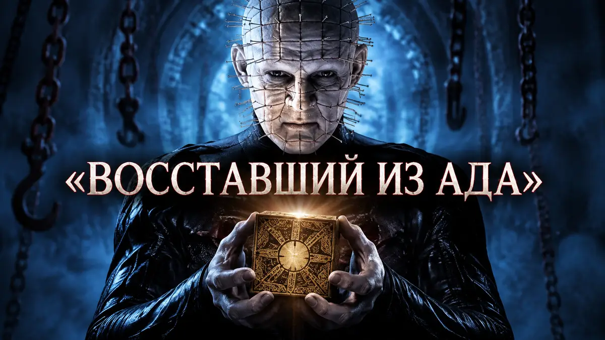 Пинхед из фильма Восставший из ада с головоломкой Шкатулка Лемаршана в руках